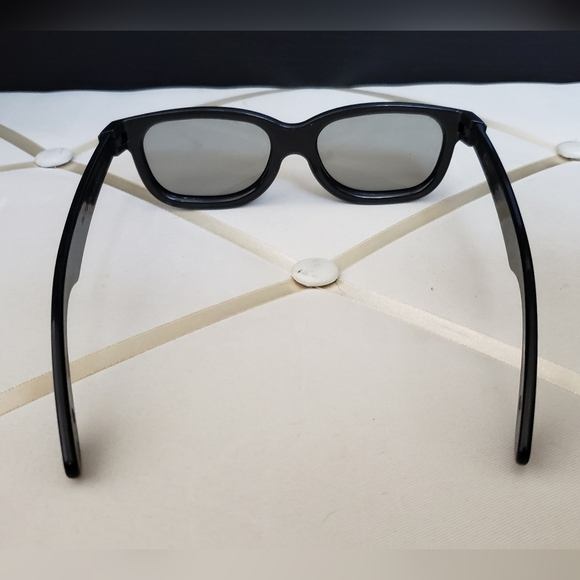 *3/$10 Real D 3D Glasses Video Movies Black Thick Frame 6" Long Retro Style - Picture 2 of 3